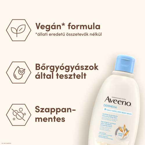 Aveeno Dermexa bőrpuhító tusfürdő illatmentes 300ml