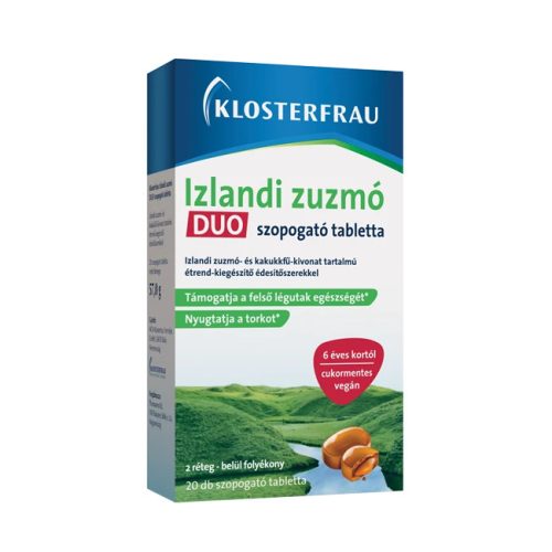 Klosterfrau izlandi zuzmó duo szopogató tabletta 20x