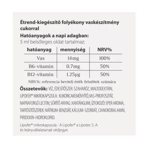 Vitaking VitaFer mikrokapszulás vas szirup 120ml