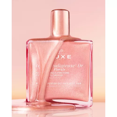 Nuxe Huile Prodigieuse Or Florale - többfunkciós rózsaarany-csillámos szárazolaj arcra, testre, hajra 50ml