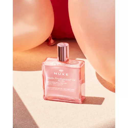 Nuxe Huile Prodigieuse Or Florale - többfunkciós rózsaarany-csillámos szárazolaj arcra, testre, hajra 50ml