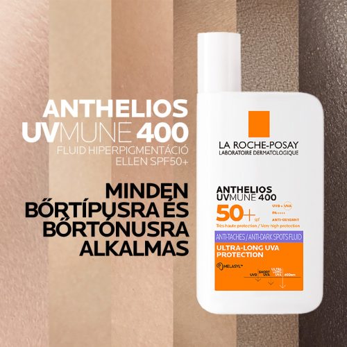 La Roche- Posay Anthelios Uvmune 400 fluid SPF50+ pigmentfoltok ellen 50ml