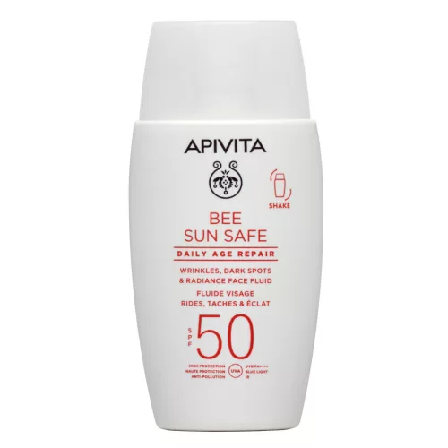 Apivita Bee Sun Safe Daily Age Repair Fluid ráncok, pigmentfoltok ellen SPF50 50ml
