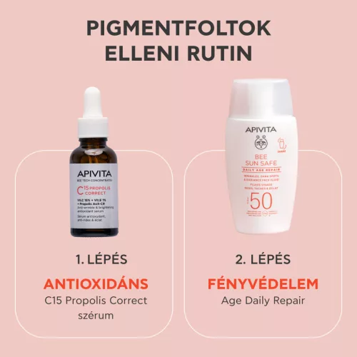 Apivita Bee Sun Safe Daily Age Repair Fluid ráncok, pigmentfoltok ellen SPF50 50ml