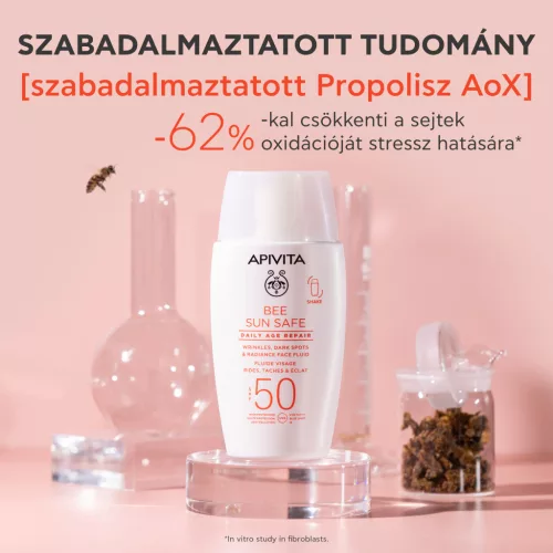 Apivita Bee Sun Safe Daily Age Repair Fluid ráncok, pigmentfoltok ellen SPF50 50ml
