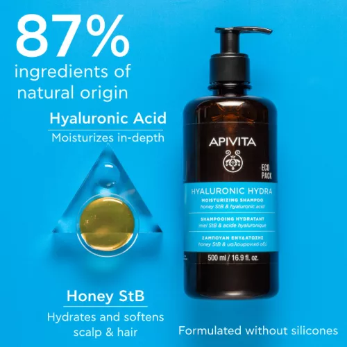 Apivita sampon Eco hidratáló normál hajra 500ml