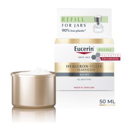   Eucerin Hyaluron-Filler + Elasticity Bőrtömörséget regeneráló éjszakai krém öko utántöltő 50ml