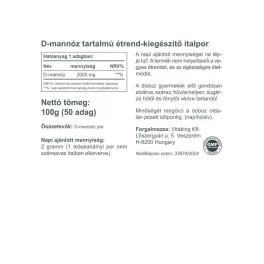 Vitaking D-mannose por 100g