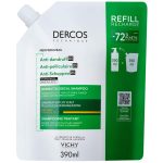 VICHY Dercos Korpásodás elleni sampon száraz hajra utántöltő 390ml