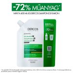 VICHY Dercos Korpásodás elleni sampon száraz hajra utántöltő 390ml
