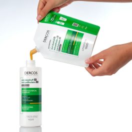  VICHY Dercos Korpásodás elleni sampon száraz hajra utántöltő 390ml