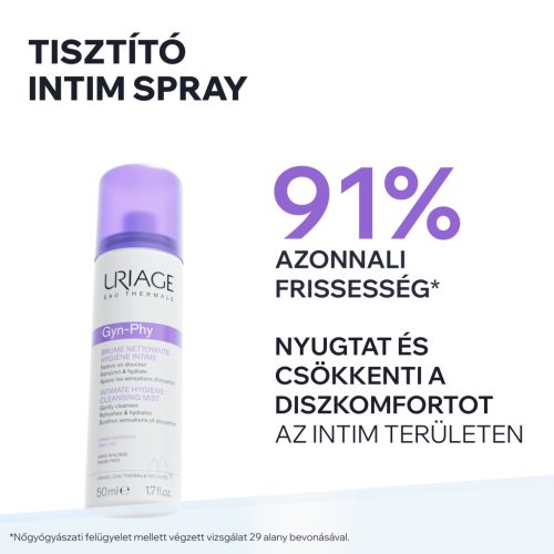 Uriage GYN-PHY Intim frissítő, hidratáló, tisztító spray 50ml