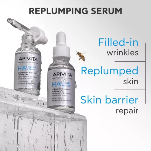 Apivita BEE TECH HA5 Honey feltöltő, regeneráló és bőrsimító szérum 30ml