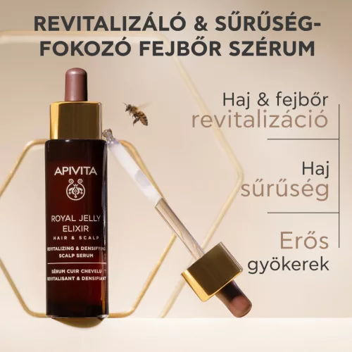 Apivita Royal Jelly Elixir Revitalizáló és sűrűséget adó fejbőrszérum 50ml