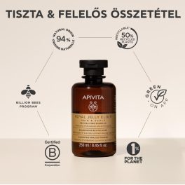   Apivita Royal Jelly Elixir Haj és fejbőr revitalizáló sampon 250ml