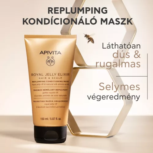 Apivita Royal Jelly Elixir Replumping haj és fejbőr kondicionáló maszk 150ml