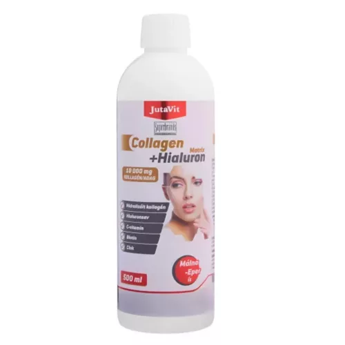 JutaVit Kollagén + Hialuronsav Matrix málna ízű ital 500ml