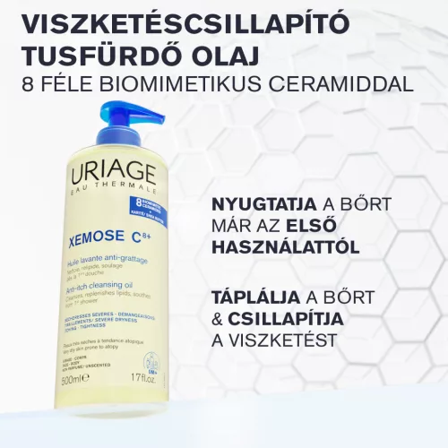 Uriage XEMOSE C8+ tusfürdő olaj száraz bőrre 500ml