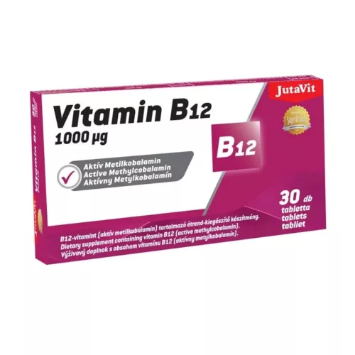 JutaVit B12-vitamin 1000ug Aktív Metilkobalamin 30x
