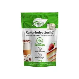   Interherb Benefitt Cukorhelyettesítő (Eritrit, Stevia, Szukralóz) 4x erősségű 500g