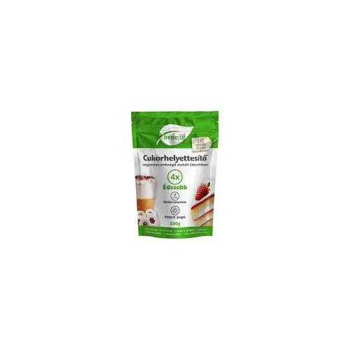 Interherb Benefitt Cukorhelyettesítő (Eritrit, Stevia, Szukralóz) 4x erősségű 500g