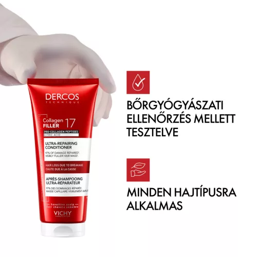 VICHY Dercos Collagen 17 Filler Ultra-Regeneráló hajbalzsam 200ml
