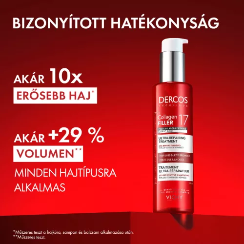 VICHY Dercos Collagen 17 Filler Ultra-Regeneráló hajkúra 150ml