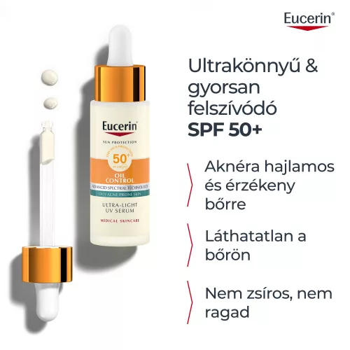 Eucerin Sun Oil Control Nappali UV Szérum arcra SPF50+ 50ml