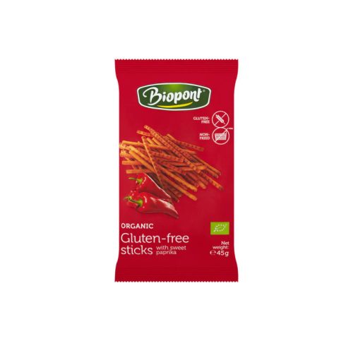 Biopont Paprikás sóspálcika gluténmentes bio 45g