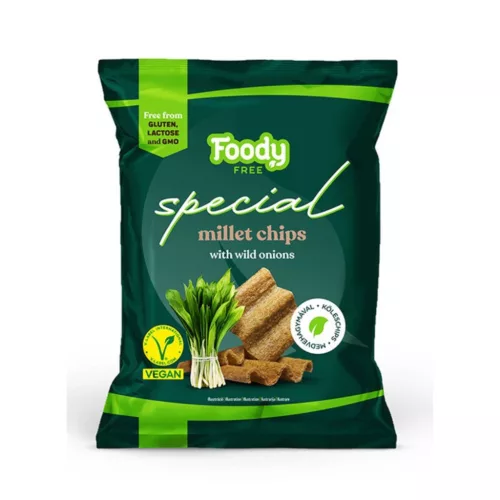 Foody Free gluténmentes special köles chips medvehagymával 45g