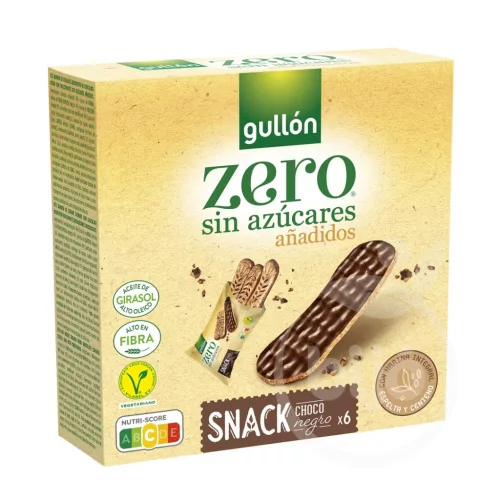 Gullón snack zero étcsokoládés szelet 6x25g 150g
