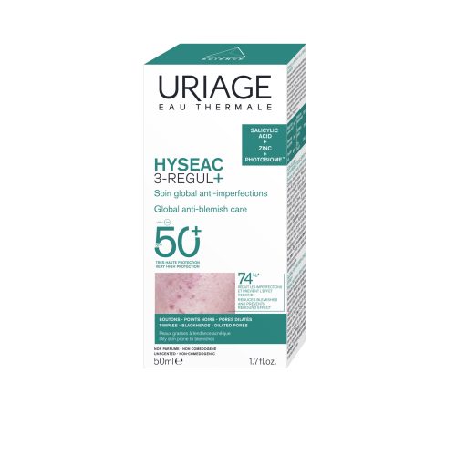 Uriage HYSEAC 3-REGUL+ akné és mitesszerek ellen SPF50+ 50ml