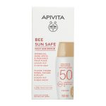 Apivita Bee Sun Safe Daily Age Repair színezett fluid ráncok és pigmentfoltok ellen SPF50 50ml