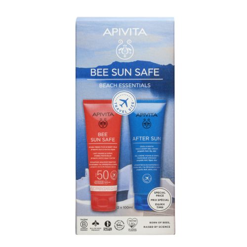 Apivita Bee Sun Safe utazó csomag fényvédelmi alap rutin 100ml+100ml