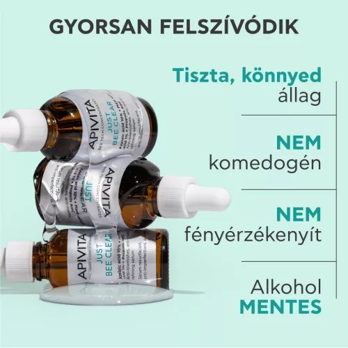 Apivita Bee Tech Just Bee Clear szérum bőrhibák ellen 30ml