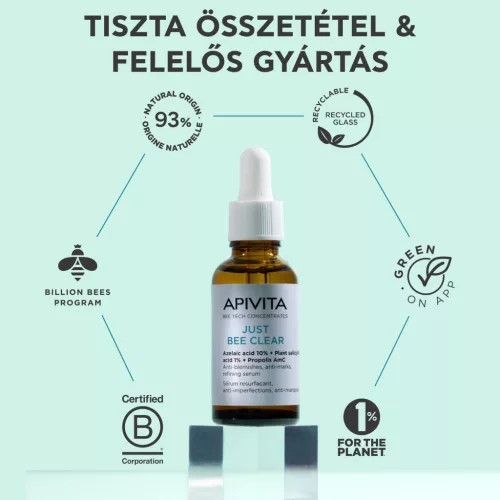 Apivita Bee Tech Just Bee Clear szérum bőrhibák ellen 30ml