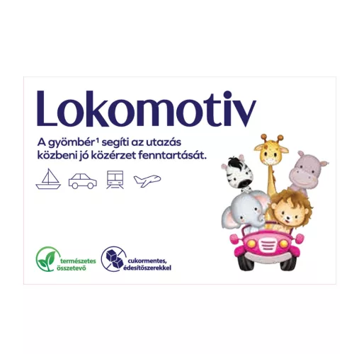Lokomotiv gyömbér cukormentes szopogató tabletta 6db