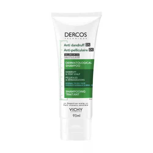 VICHY Dercos Korpásodás elleni sampon normál és zsíros hajra 95ml