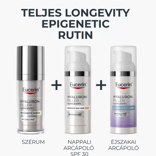 Eucerin Hyaluron-Filler + Longevity Epigenetic Nappali arcápoló SPF30 50ml