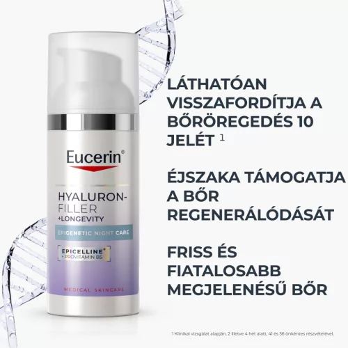 Eucerin Hyaluron-Filler + Longevity Epigenetic Éjszakai arcápoló 50ml