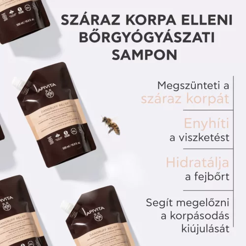 Apivita sampon száraz korpa ellen - utántöltő 500ml